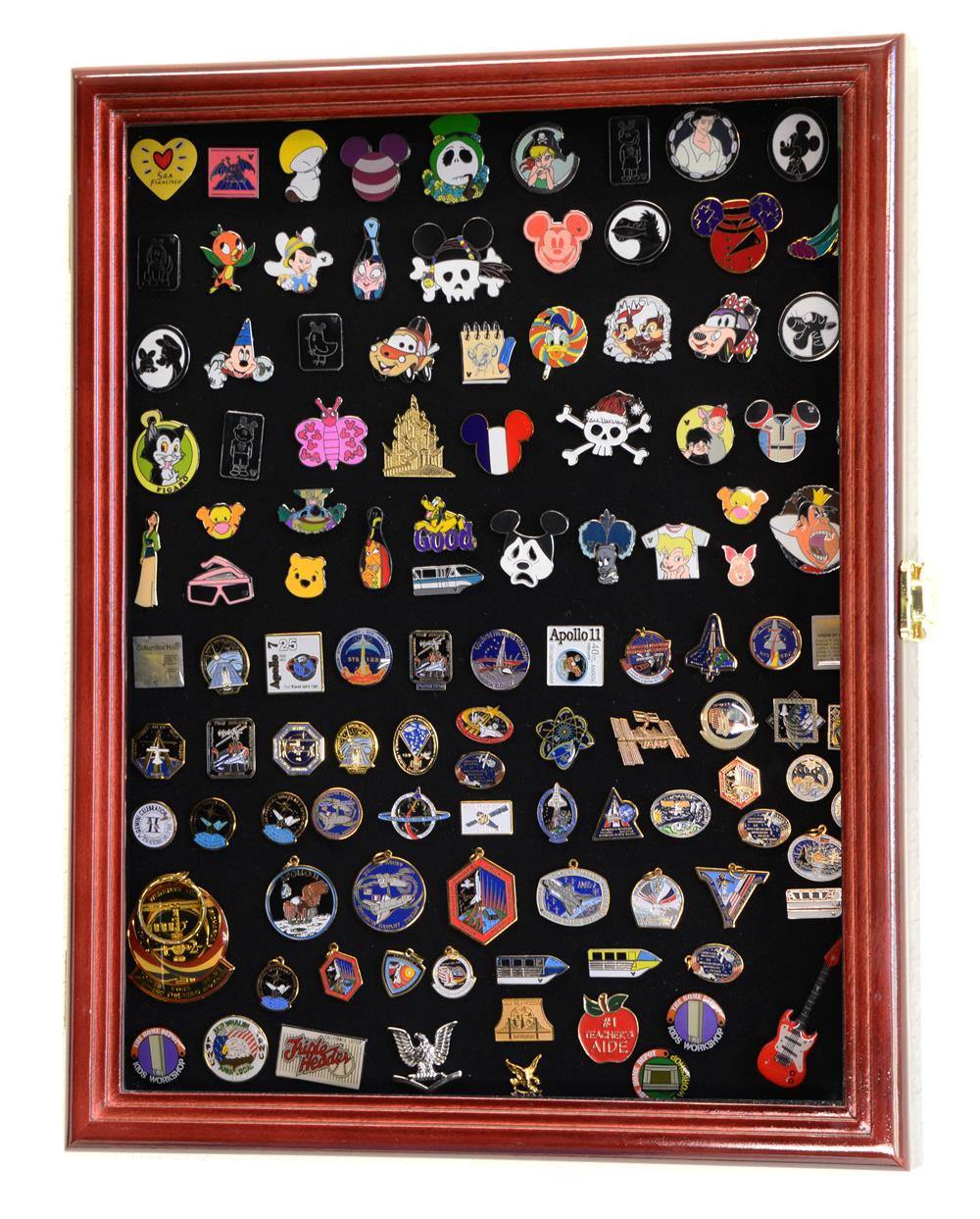 Pin Collection Display Box Dustproof Glass Large Capacity Badge Display Case  Easy Cleaning for Military Medal for Badge