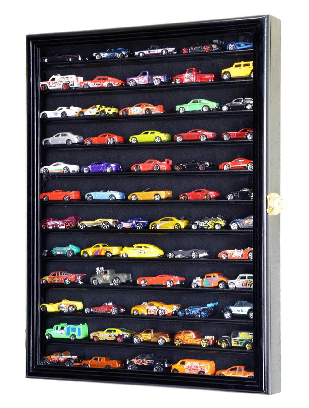 hot wheels card display case 1/64 Diecast / Matchbox Display Case Cabinet Black