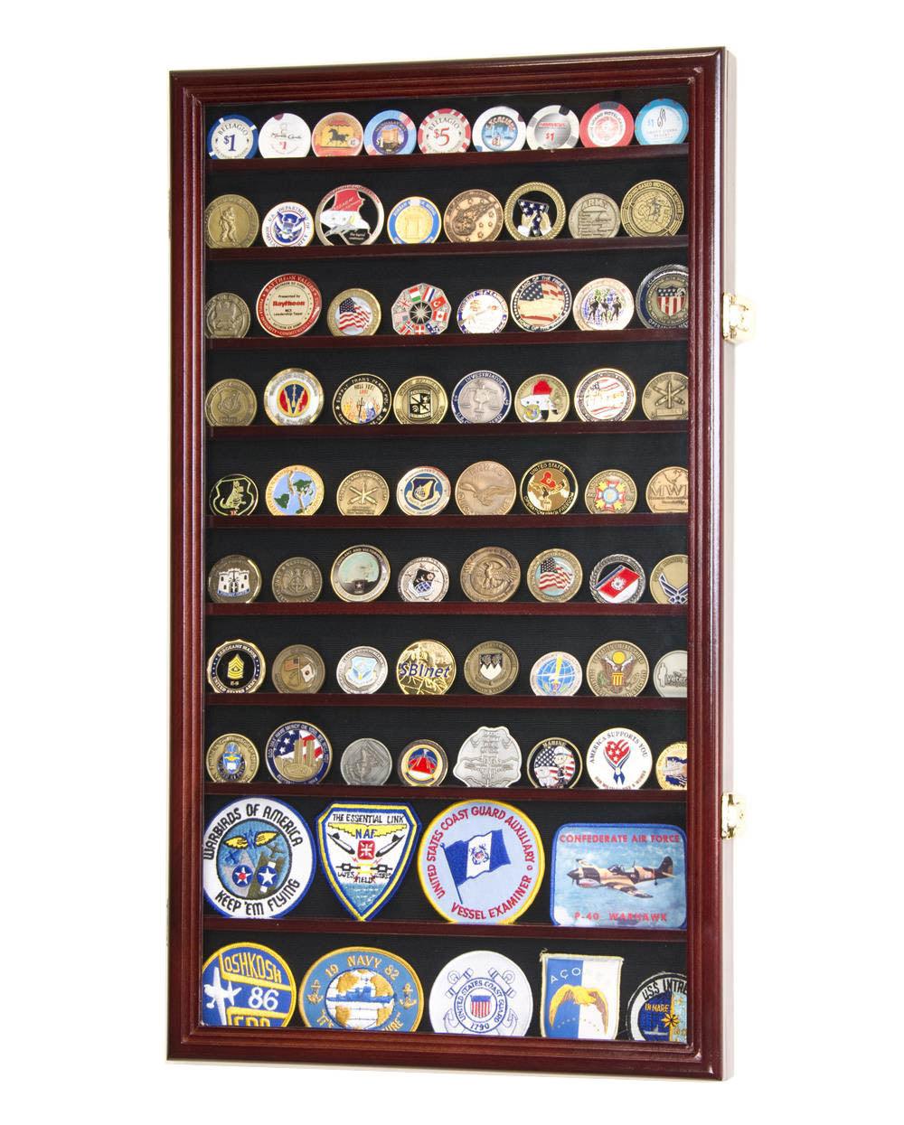 Large Military Challenge Coin Display Case