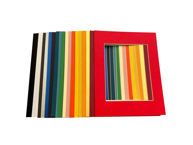 Set of 20 - 11x14 Picture Frame Matting for Display 8x10 Photo - Variety Colors - sfDisplay.com