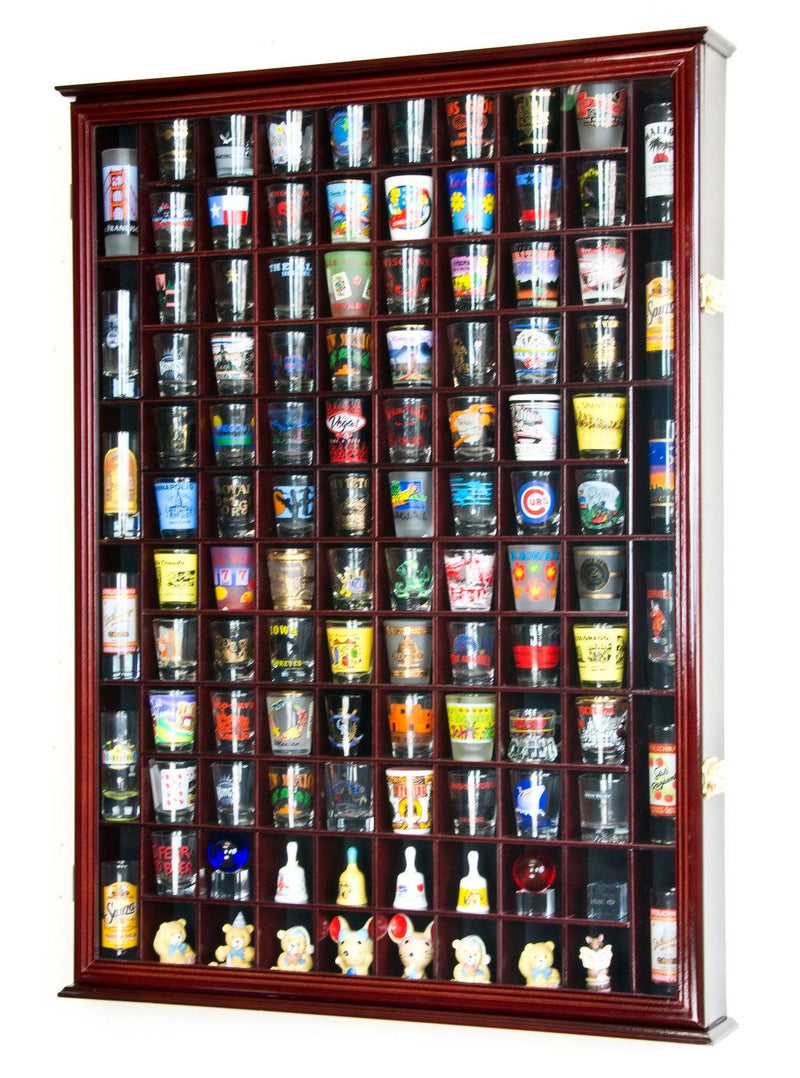 108 Shot Glass Display Case Cabinet - sfDisplay.com