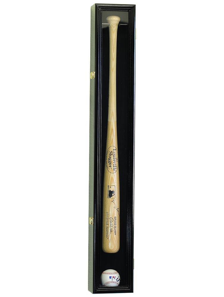 1 Baseball Bat Display Case Cabinet - Black - sfDisplay.com
