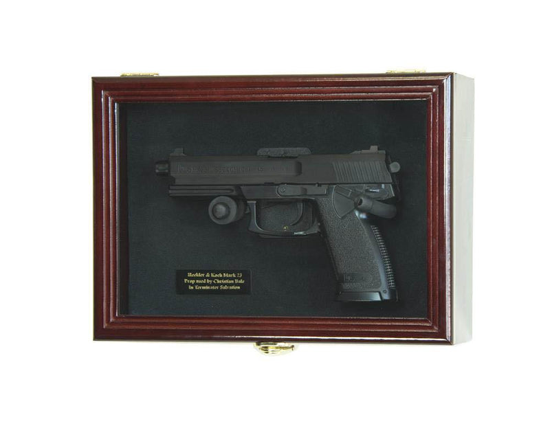 Single Pistol Handgun Display Case Wall Mount Cabinet - sfDisplay.com