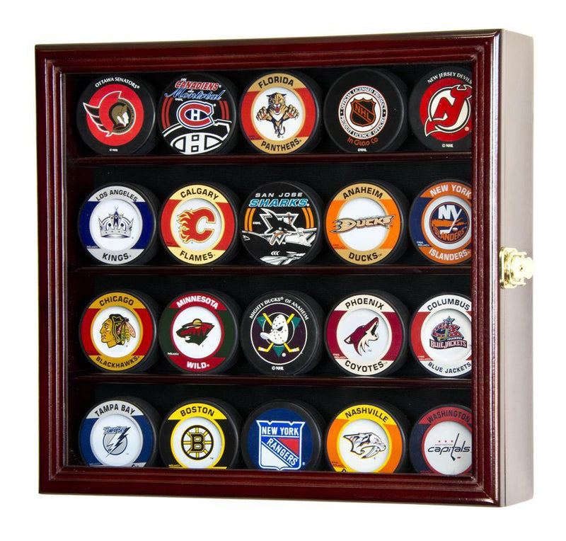 hockey card and puck display case 20 Hockey Puck Display Case Cabinet