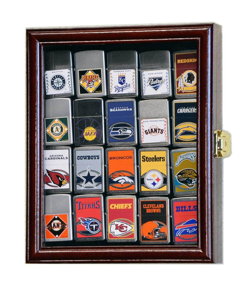 20 Zippo Lighter Display Case Cabinet - sfDisplay.com