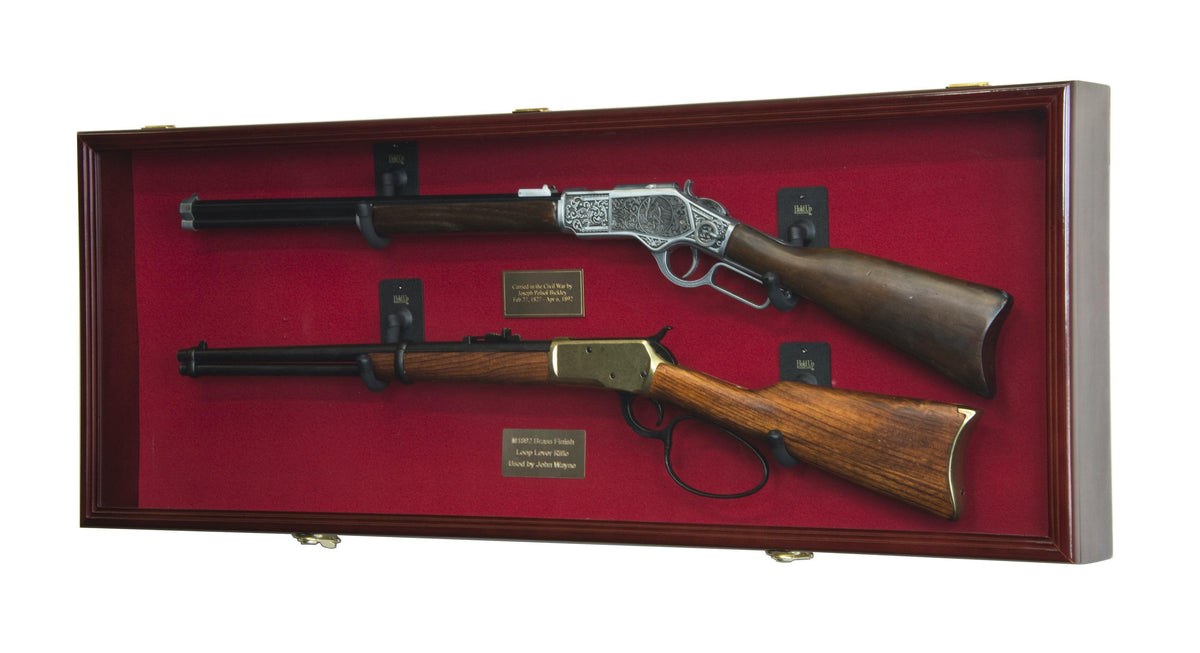 Single Firearm Red Oak Walnut Finish Storage Single Gun Display Rack ...