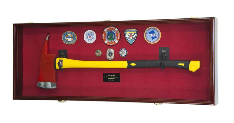 Firefighter Fireman Axe Display Case Cabinet - sfDisplay.com