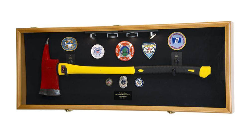 Firefighter Fireman Axe Display Case Cabinet