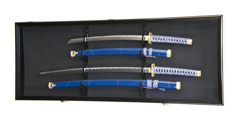 2 Swords and Scabbards Display Case Cabinet - sfDisplay.com