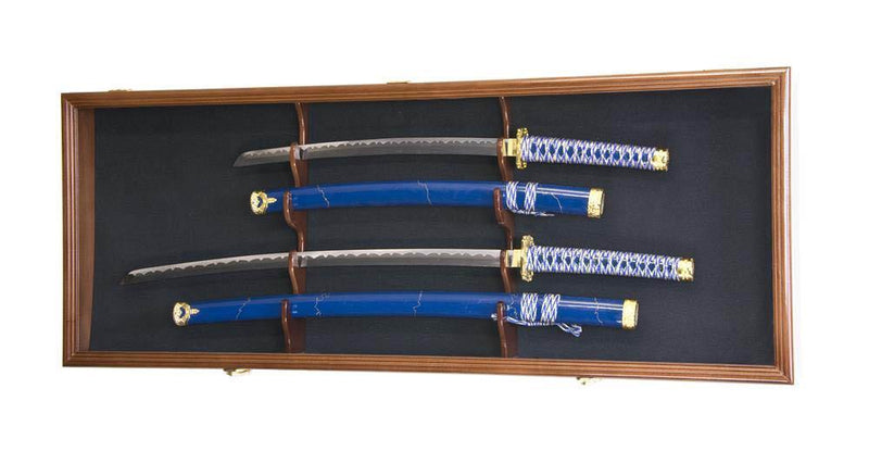 2 Swords and Scabbards Display Case Cabinet - sfDisplay.com