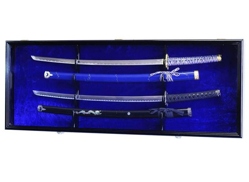 2 Swords and Scabbards Display Case Cabinet - sfDisplay.com