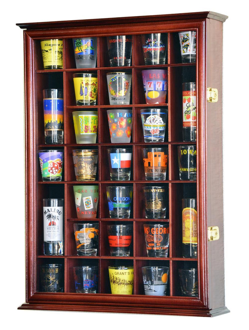 31 Shot Glass Display Case Cabinet - sfDisplay.com