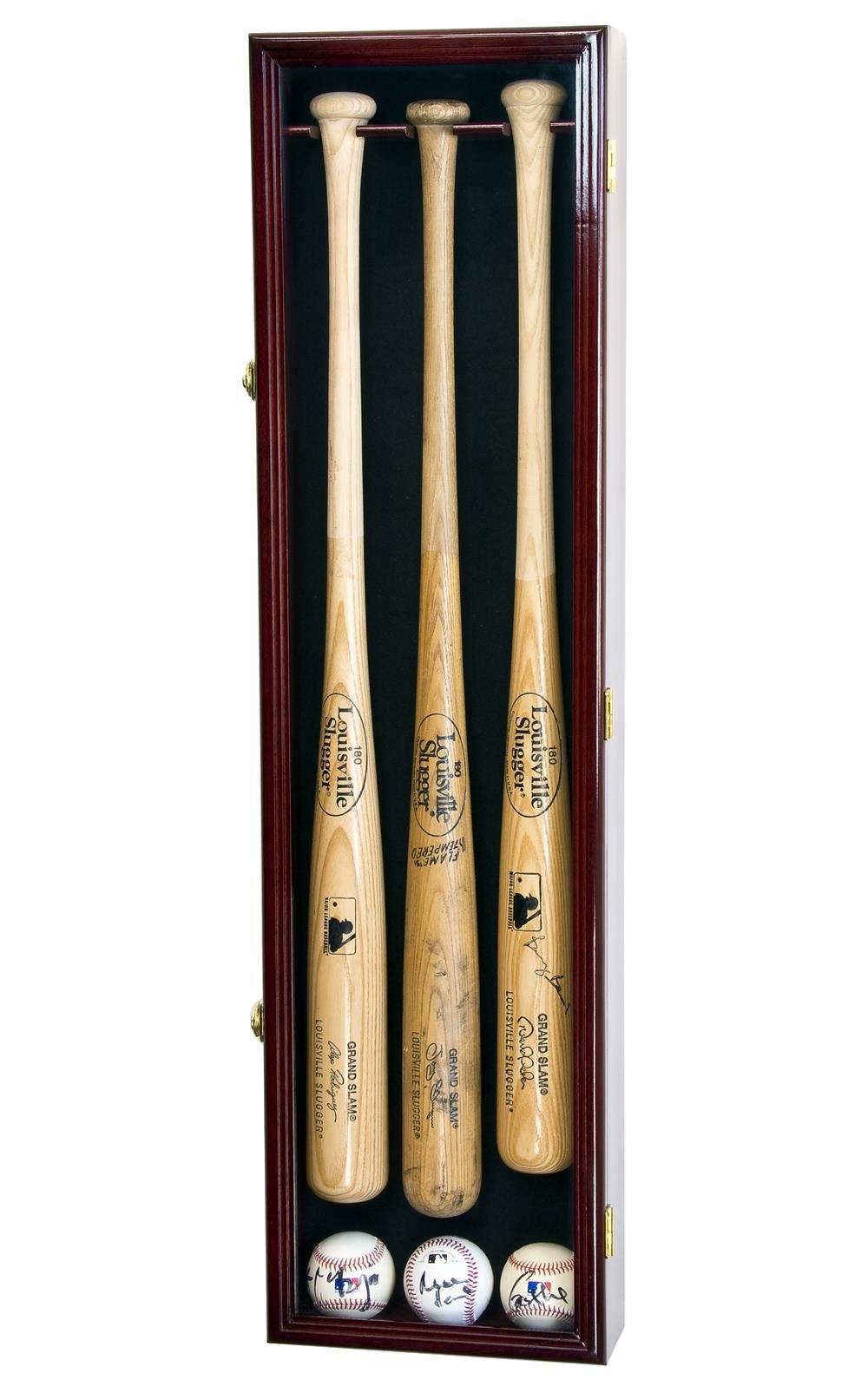 3 Baseball Bat Display Case Cabinet