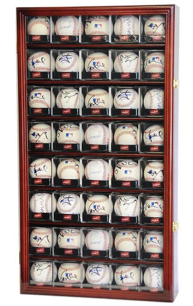 40 Baseball Acrylic Cubes Display Case - sfDisplay.com