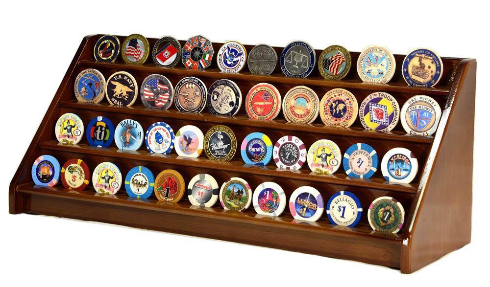 Coin Rack Tower Army Challenge Coin Racks 12 Row Walnut Coin Rack Accessories