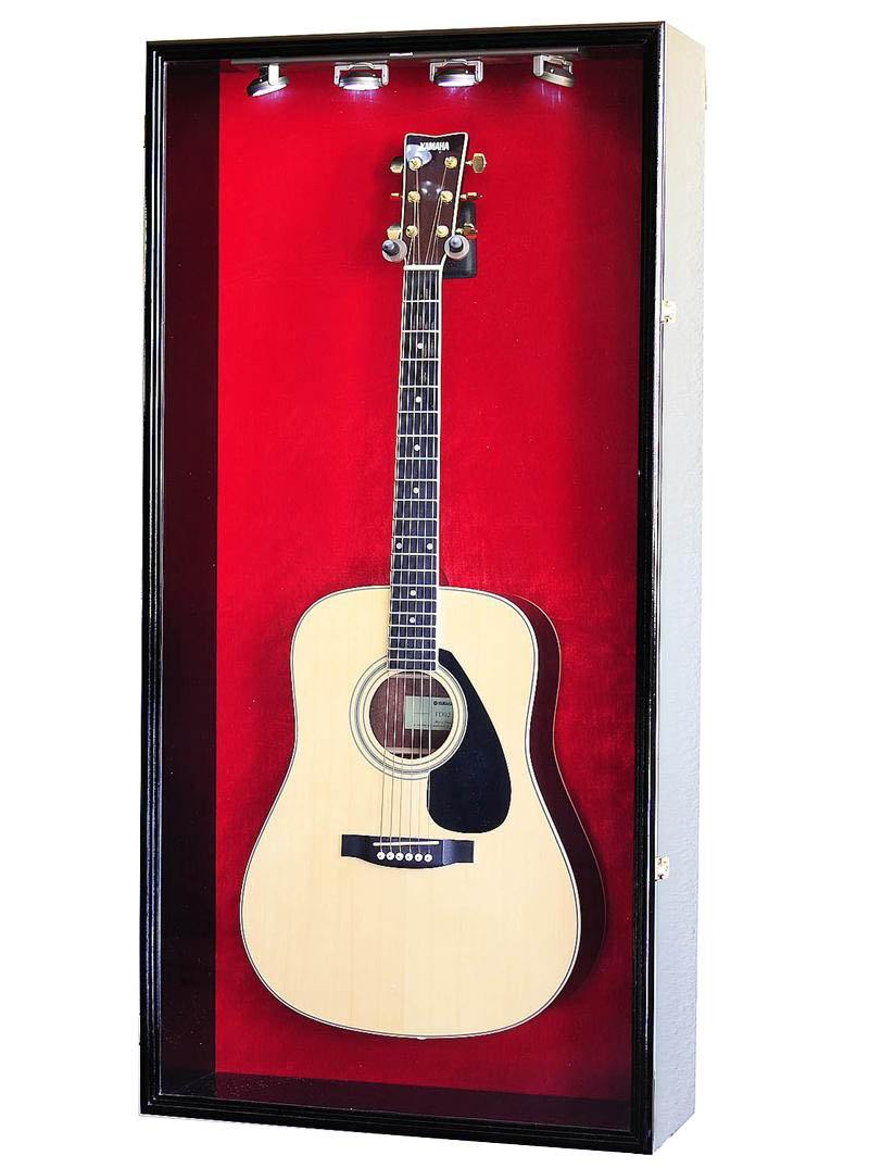 Large Acoustic Guitar Display Case Cabinet
