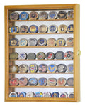 Mirrored Back Military Challenge Coin Display Case Cabinet - sfDisplay.com