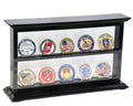 2 Shelves Military Challenge Coin Curio Stand Rack - sfDisplay.com