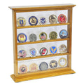 4 Shelves Military Challenge Coin Curio Stand Rack - sfDisplay.com