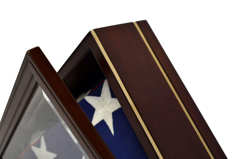 Old Glory Flag Display Case Glass Cabinet for 5x9.5' Flag - sfDisplay.com