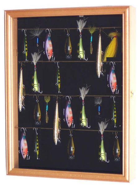driftwood fishing lure display Ibnotuiy Wall Cabinet Lures Storage Case 1/4 or 3 Fishing Lure Display Case Cabinet