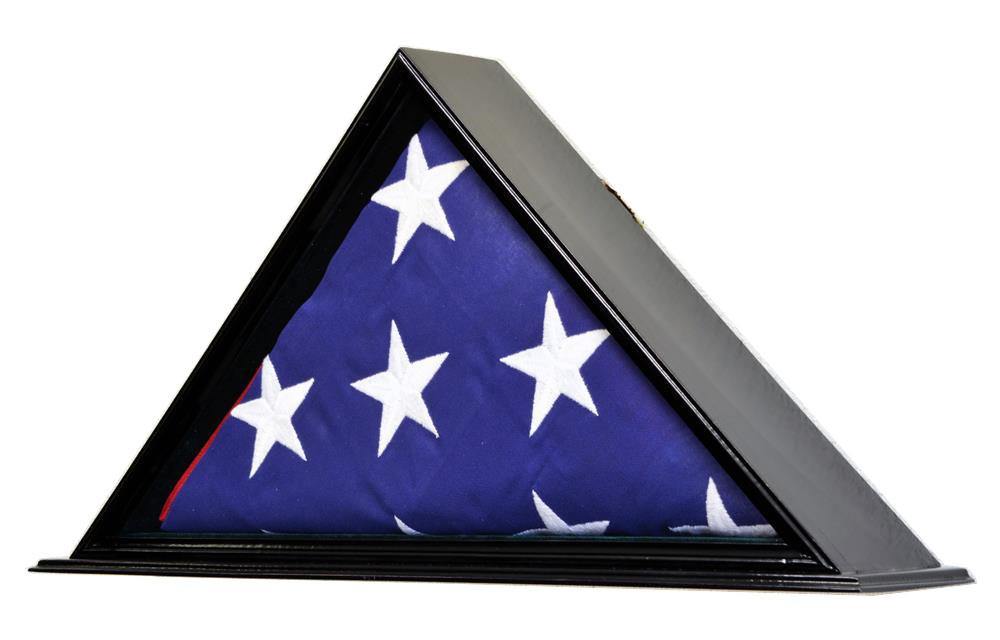 Split Level Flag Case Flag Display Case Cabinet for 5x9.5' Flag