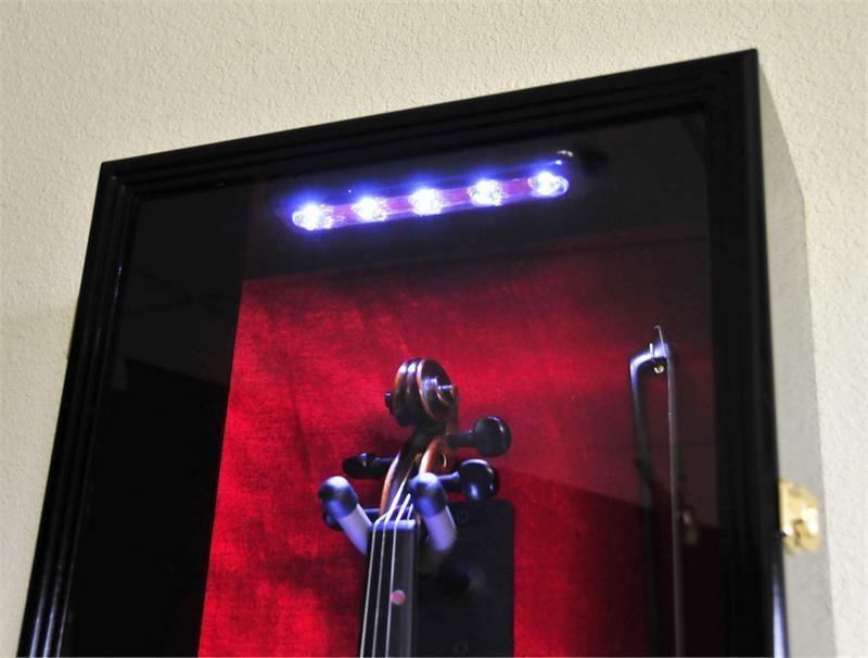 1 Long Sword Display Case Cabinet - LED Spotlight - sfDisplay.com