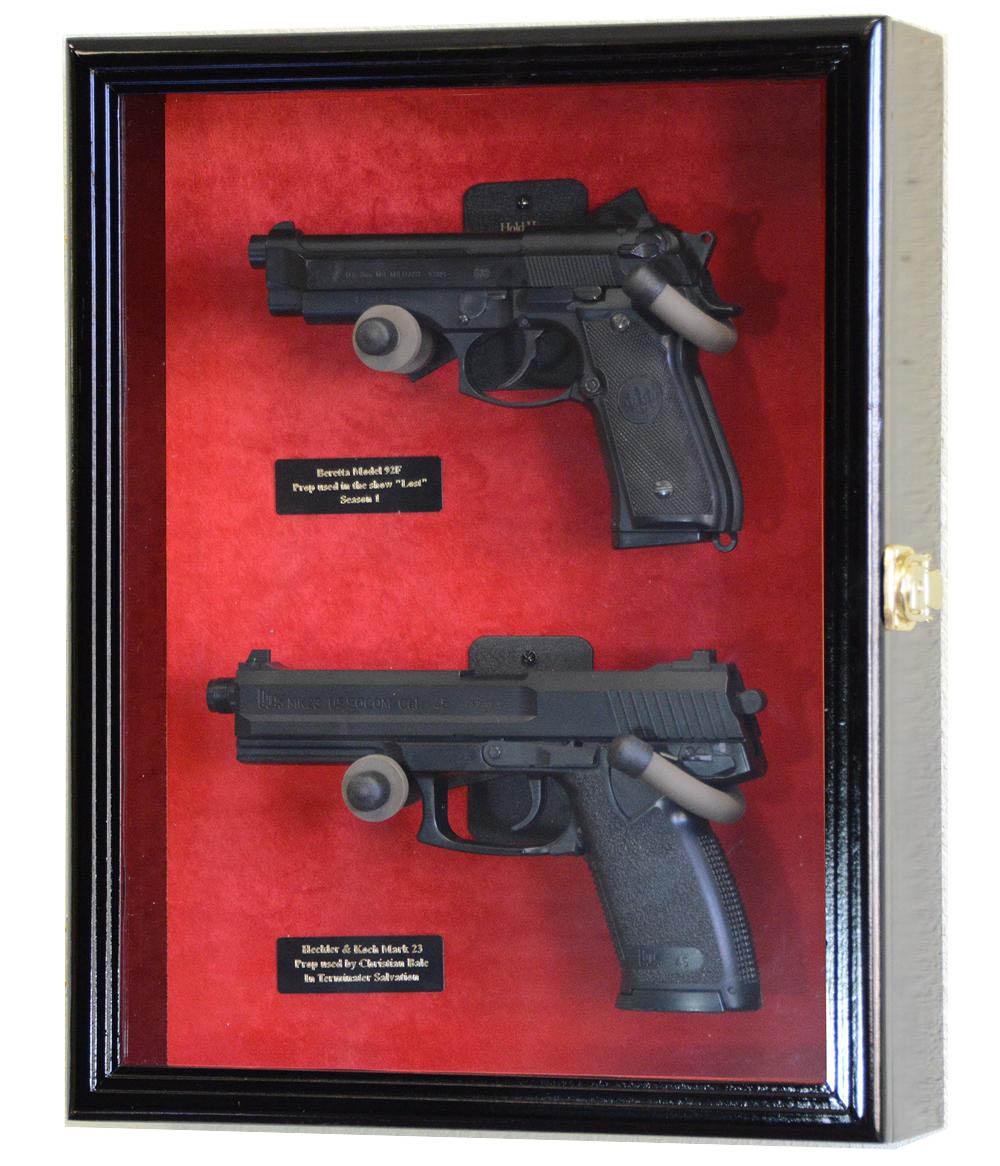 Large/Double Pistol Handgun Display Case Cabinet