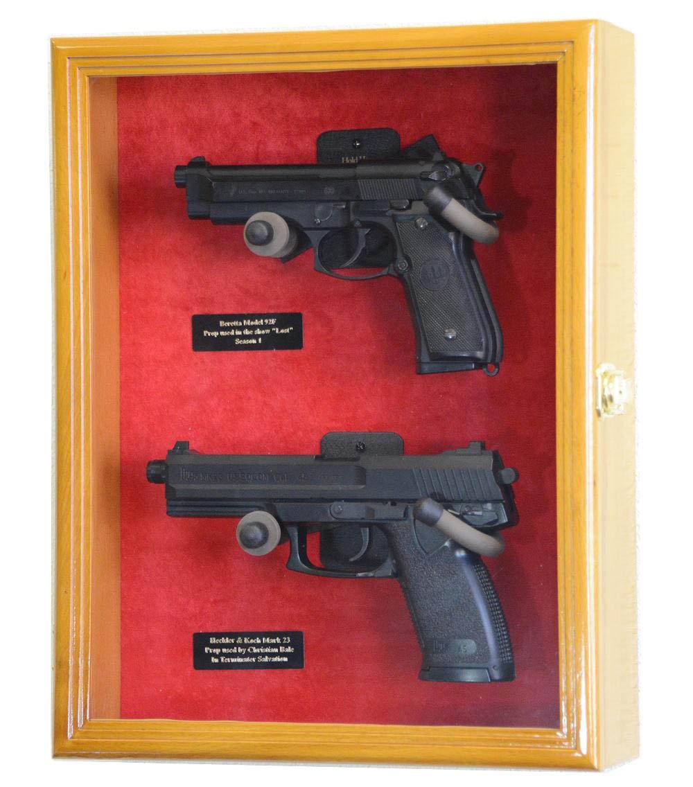 Large/Double Pistol Handgun Display Case Cabinet