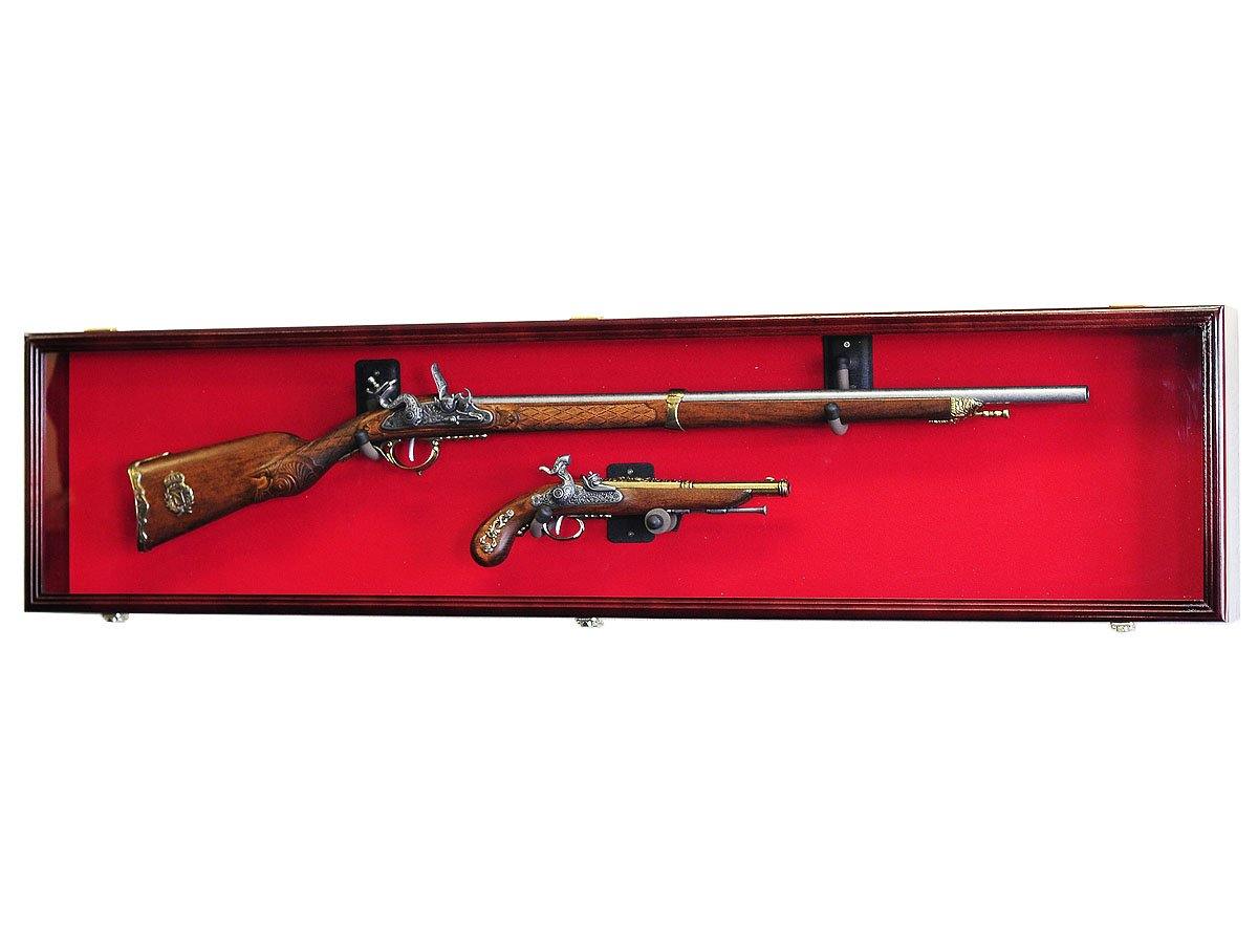 Long Rifle / Musket Gun Display Case Cabinet - 54