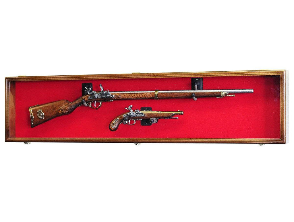 Long Rifle / Musket Gun Display Case Cabinet - 54