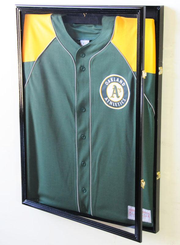 Large Jersey or Uniform Frame Display Case Cabinet Shadow Box (w/ Double Matting) - sfDisplay.com