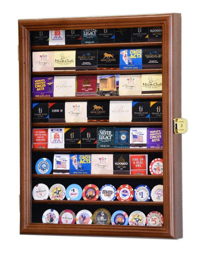 Combination Match Case 64 Matches Matchbook Display Case Cabinet