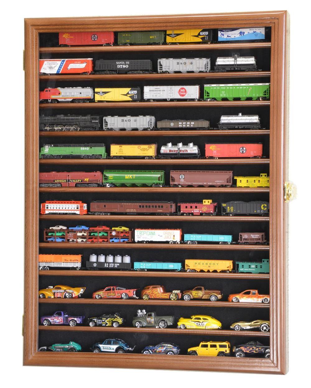12 Shelves N Scale Train Model Trains Display Case Cabinet