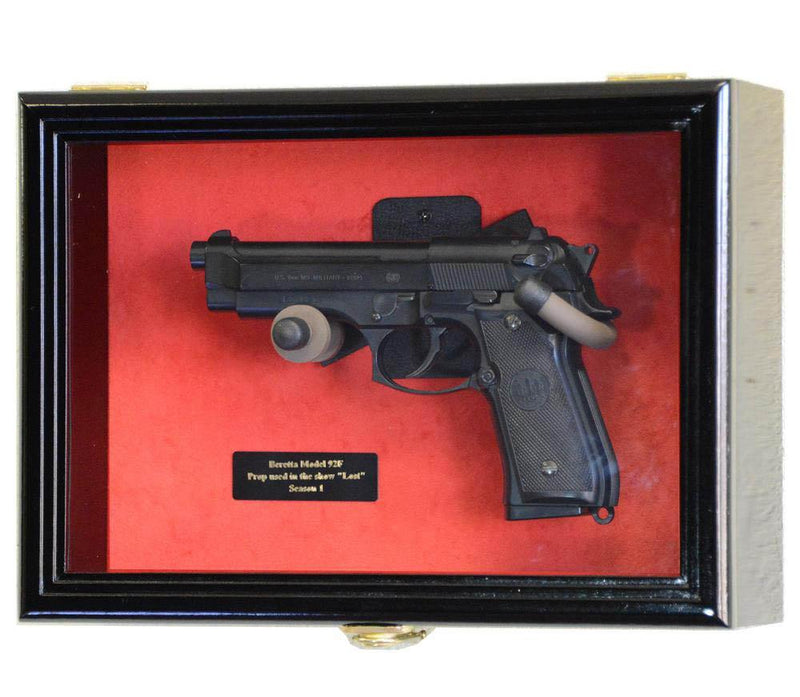 Single Pistol Handgun Display Case Wall Mount Cabinet - sfDisplay.com