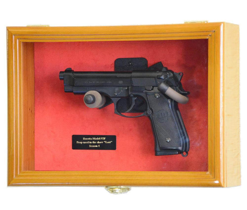 Single Pistol Handgun Display Case Wall Mount Cabinet - sfDisplay.com