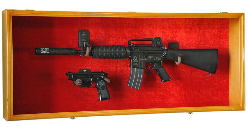 Guns: Rifle Handgun Display Case Cabinet