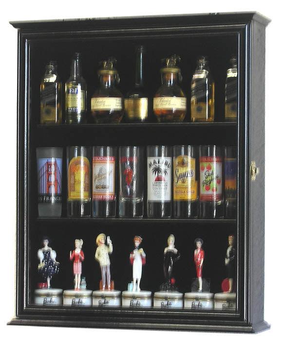 Tall Shot Glass, Shooter Display Case Cabinet - sfDisplay.com