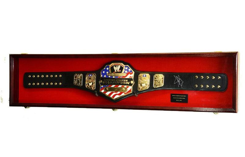 Wrestling Belt Display Case Cabinet (64") - sfDisplay.com