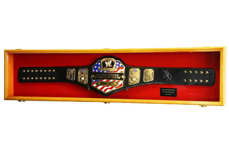 Wrestling Belt Display Case Cabinet (64") - sfDisplay.com