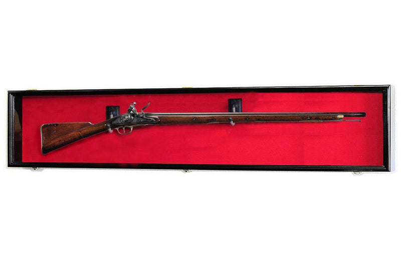 XL Rifle / Musket Gun Display Case Cabinet - 64" - sfDisplay.com