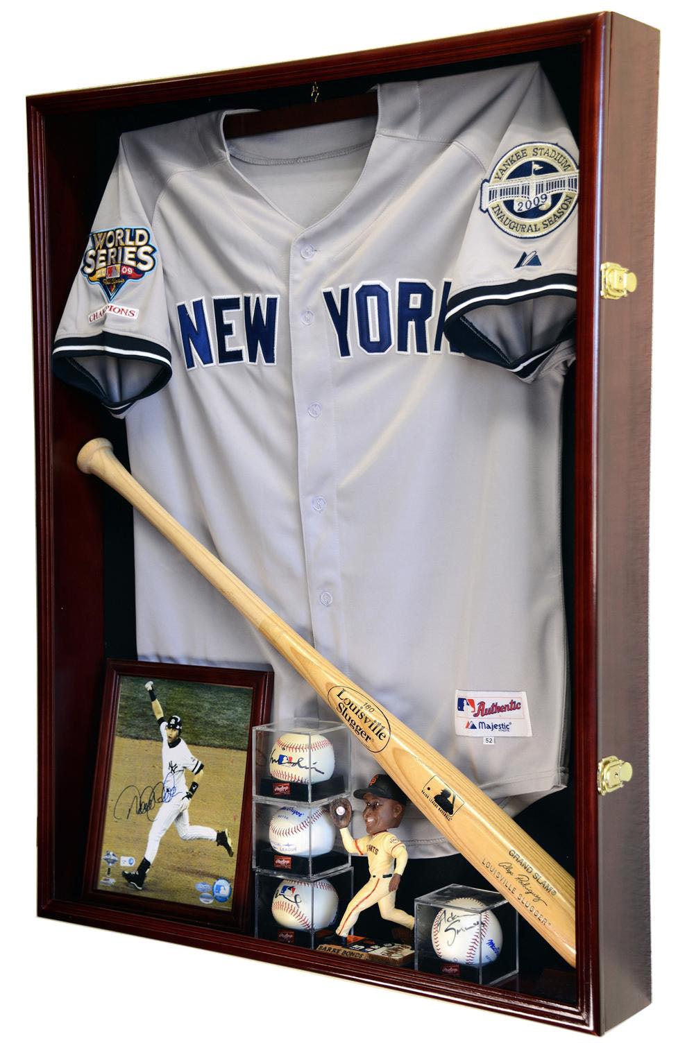 New York Yankees Black Framed Logo Jersey Display Case