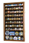 Large Military Challenge Coin Display Case Cabinet - sfDisplay.com