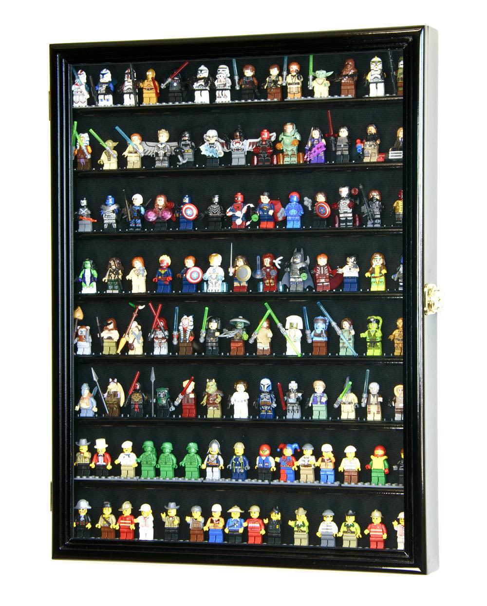  59 Opening Thimble/Small Miniature Display Case Cabinet Holder  Wall Rack 98% UV Lockable, Black : Sports Related Display Cases : Sports &  Outdoors