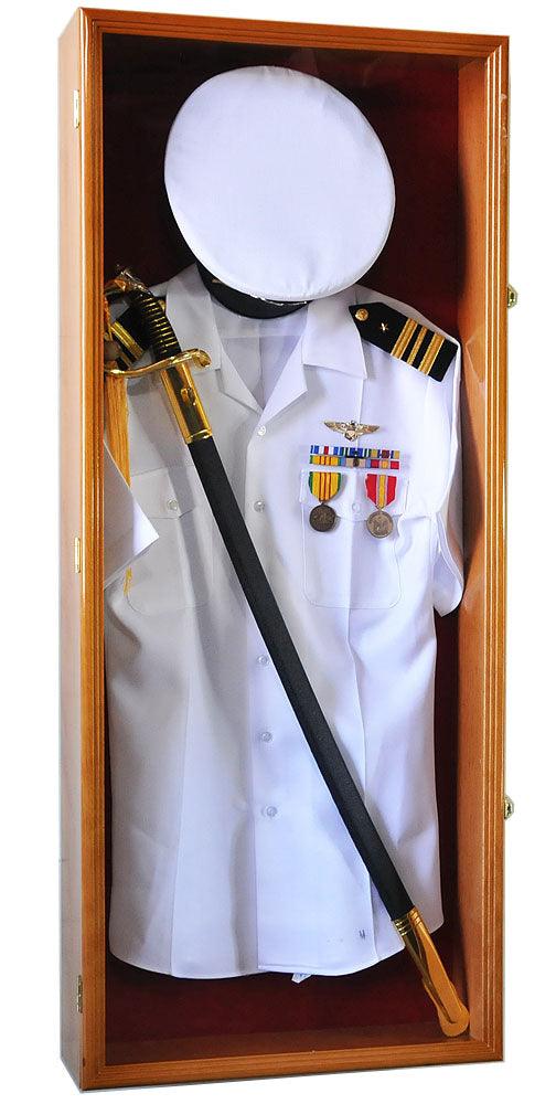 Military Shadow Box Display Case Cabinet - sfDisplay.com