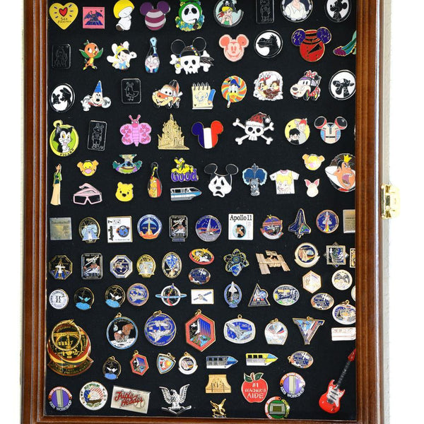 Large Pin, Ribbons, Medals, Buttons, Shells Disney Pins Display Case C